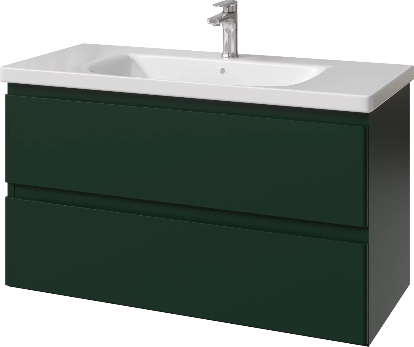 тумба подвесная caprigo forte 100 36114eml-b134 зеленый матовый