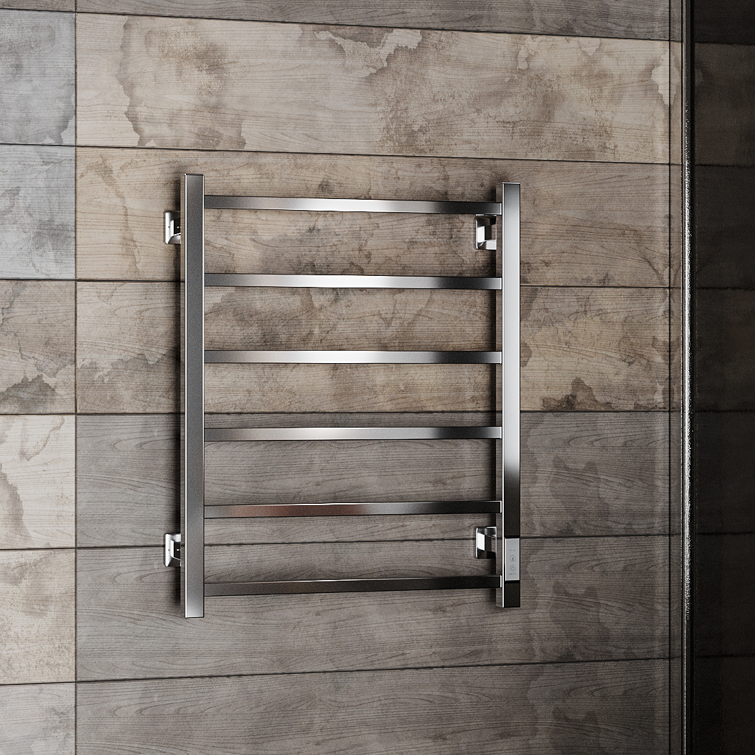 полотенцесушитель электрический roxen square 530x650 хром