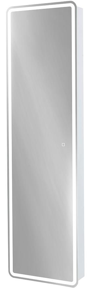 шкаф с зеркалом belbagno 45x160 bianco opaco, с подсветкой