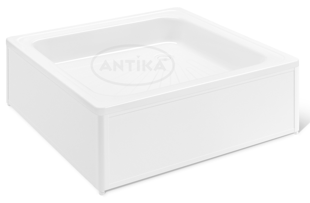 душевой поддон виз antika aps-92101 90x90x15 с подставкой и экраном