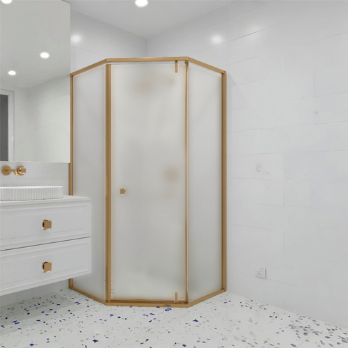 душевой уголок rgw hotel ho-088-gb 90x90 стекла матовые / профиль золото брашированное