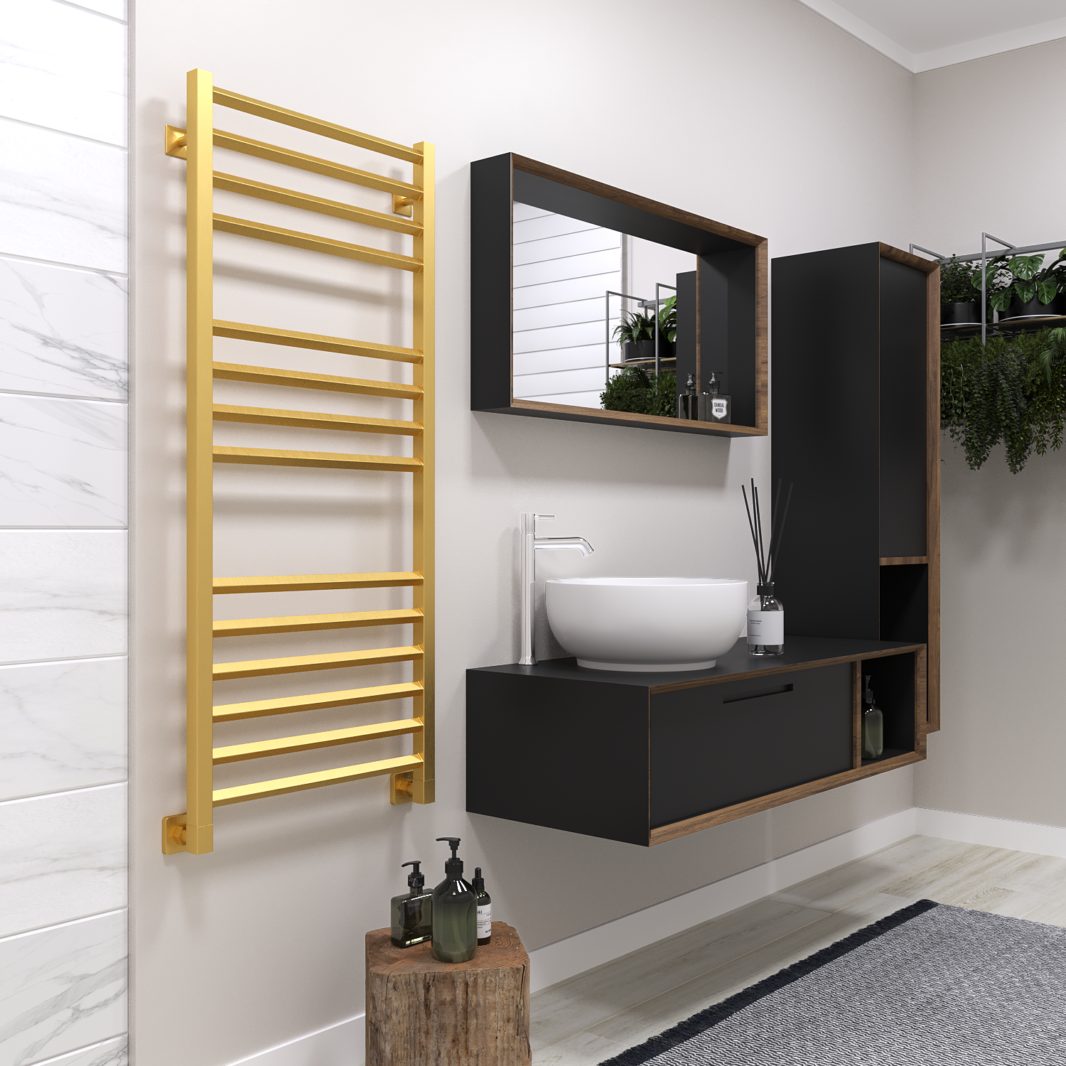 полотенцесушитель водяной stinox sorento luxe 50x120 золото сатин