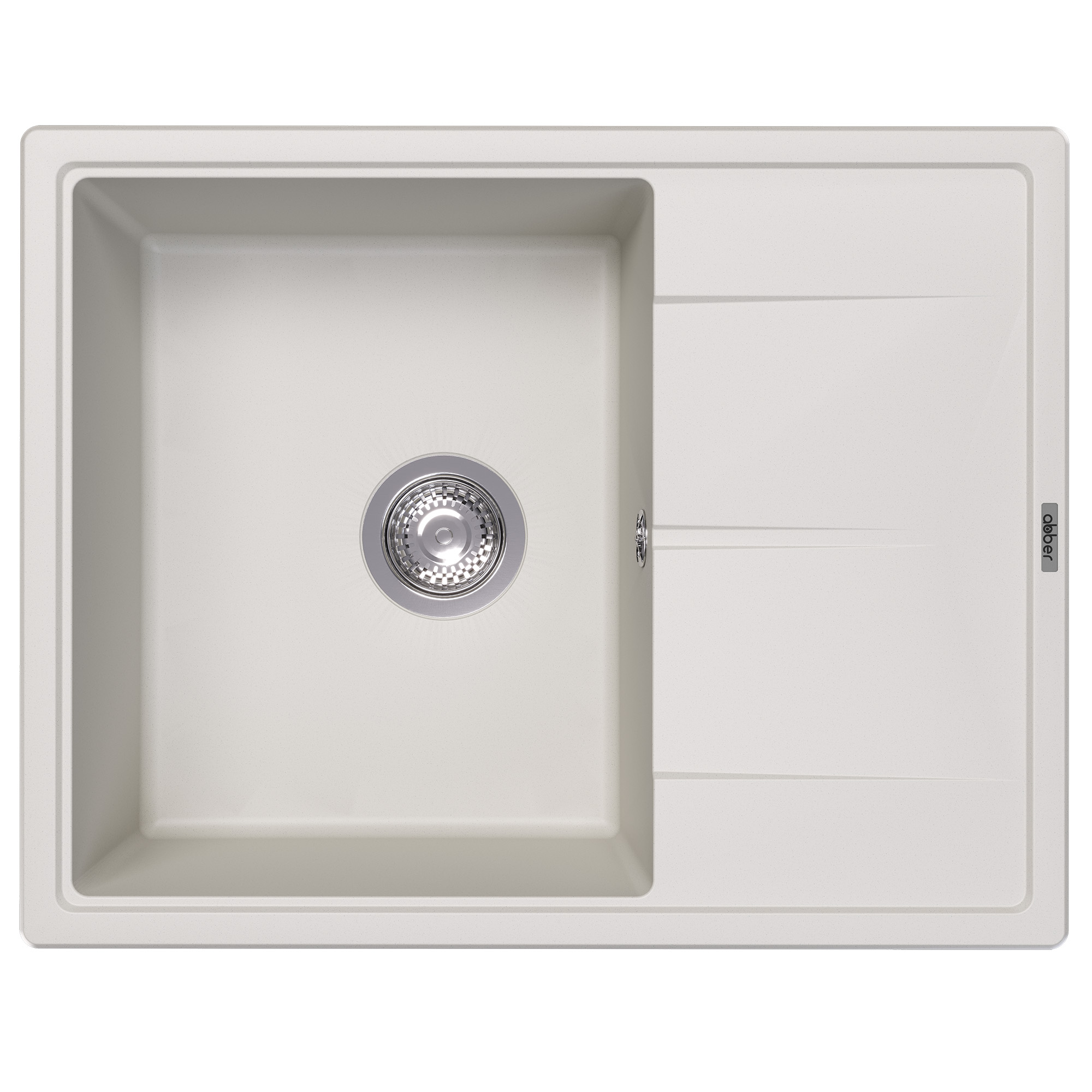 кухонная мойка abber quarz aq2903w 65x51 белый