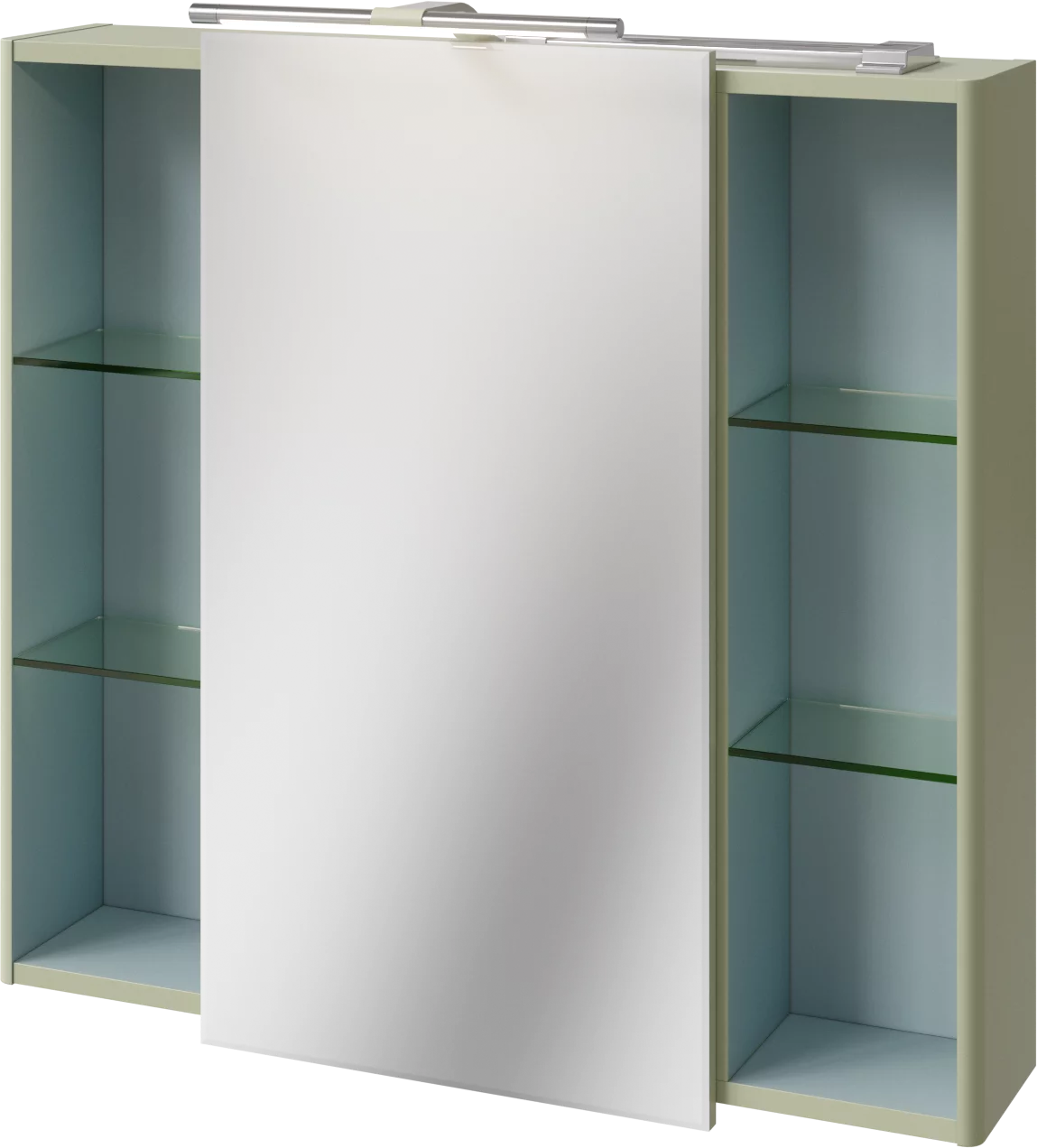 шкаф с зеркалом caprigo accord 80 2231-sf024 зеленый матовый