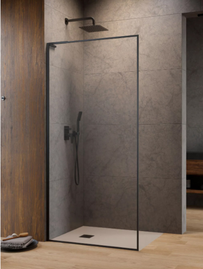 душевой уголок radaway modo f sl brushed gunmetal ii 115x200 левый, стекла прозрачные, профиль брашированная оружейная сталь
