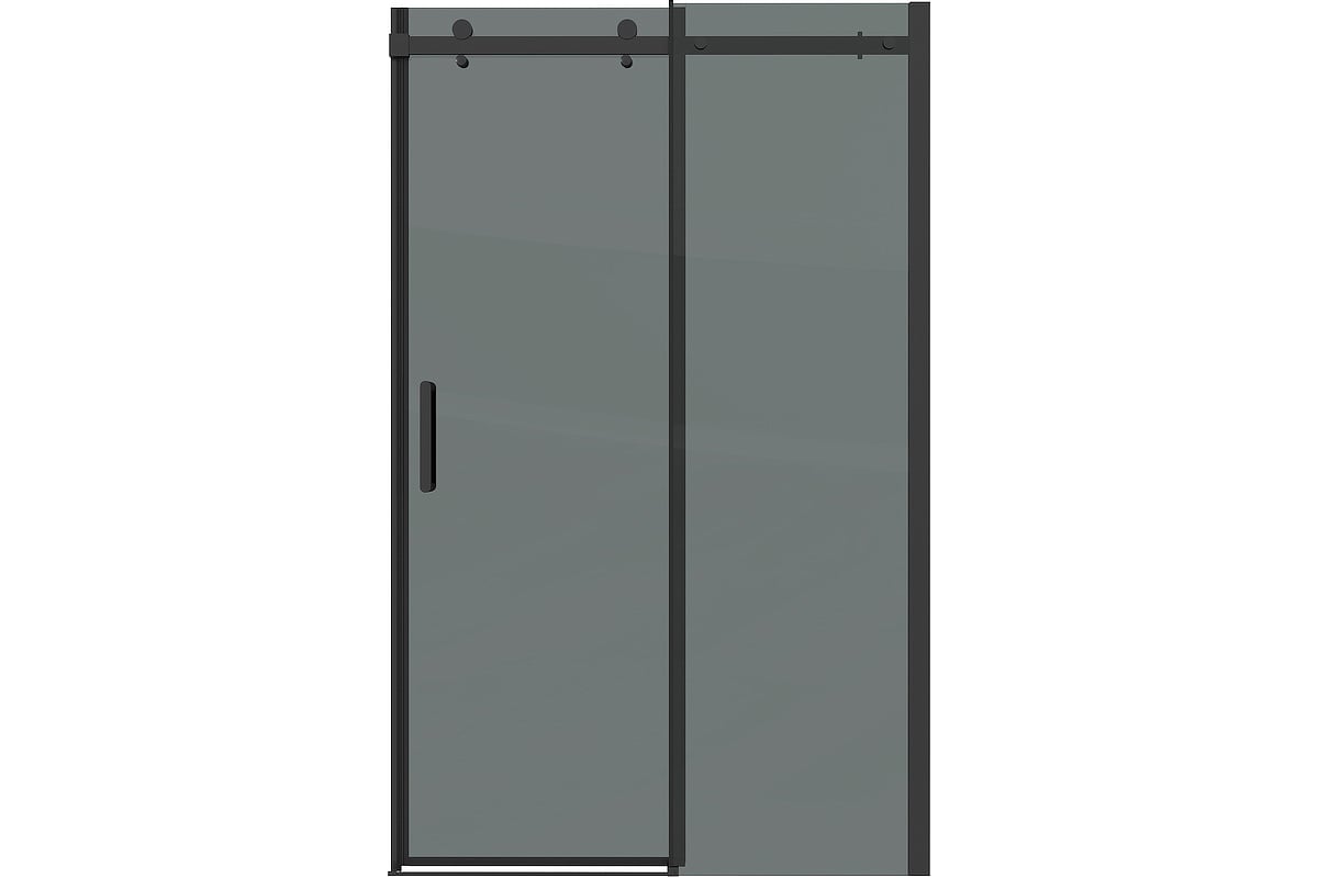 душевая дверь grossman classic 110x195 стекло тонированное / профиль черный матовый