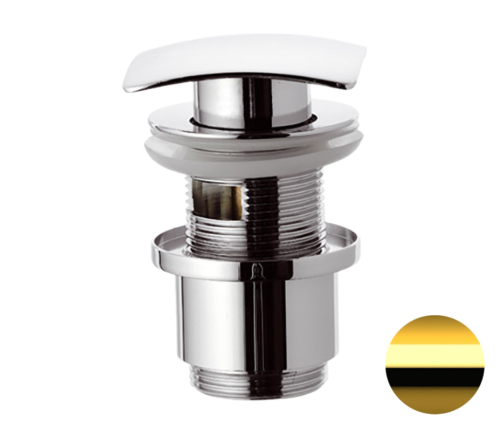 донный клапан с переливом 1”1/4 remer 905scc2114do золото глянцевое