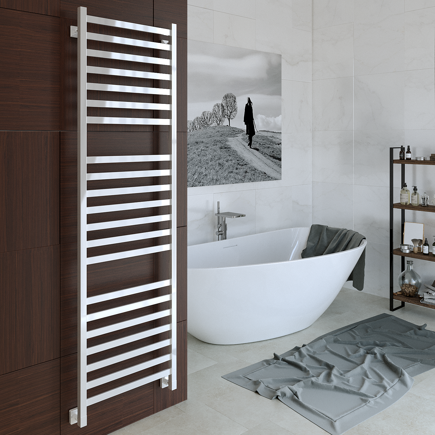 полотенцесушитель водяной stinox prestige luxe 50x180 белый глянец