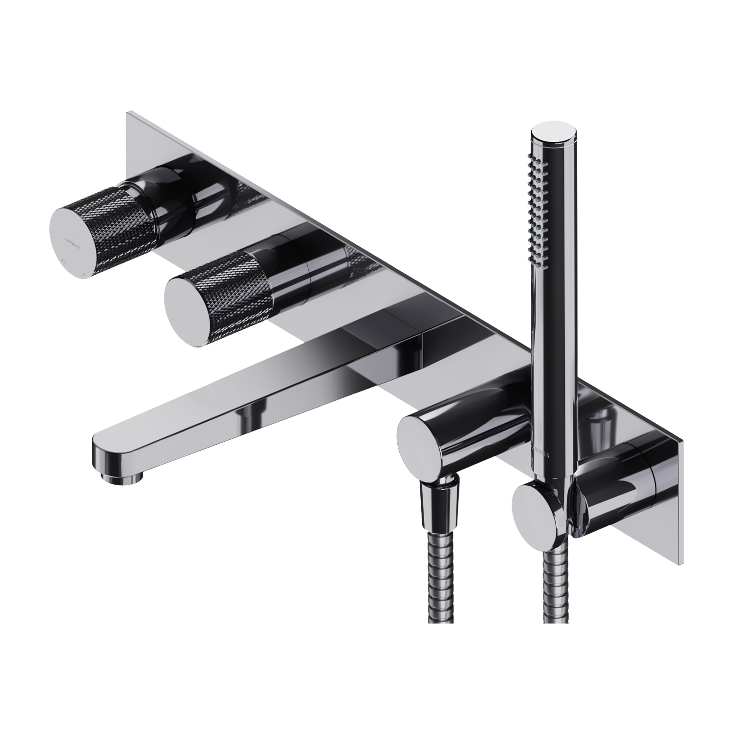 смеситель для ванны скрытого монтажа omnires contour ct8037/1cr хром