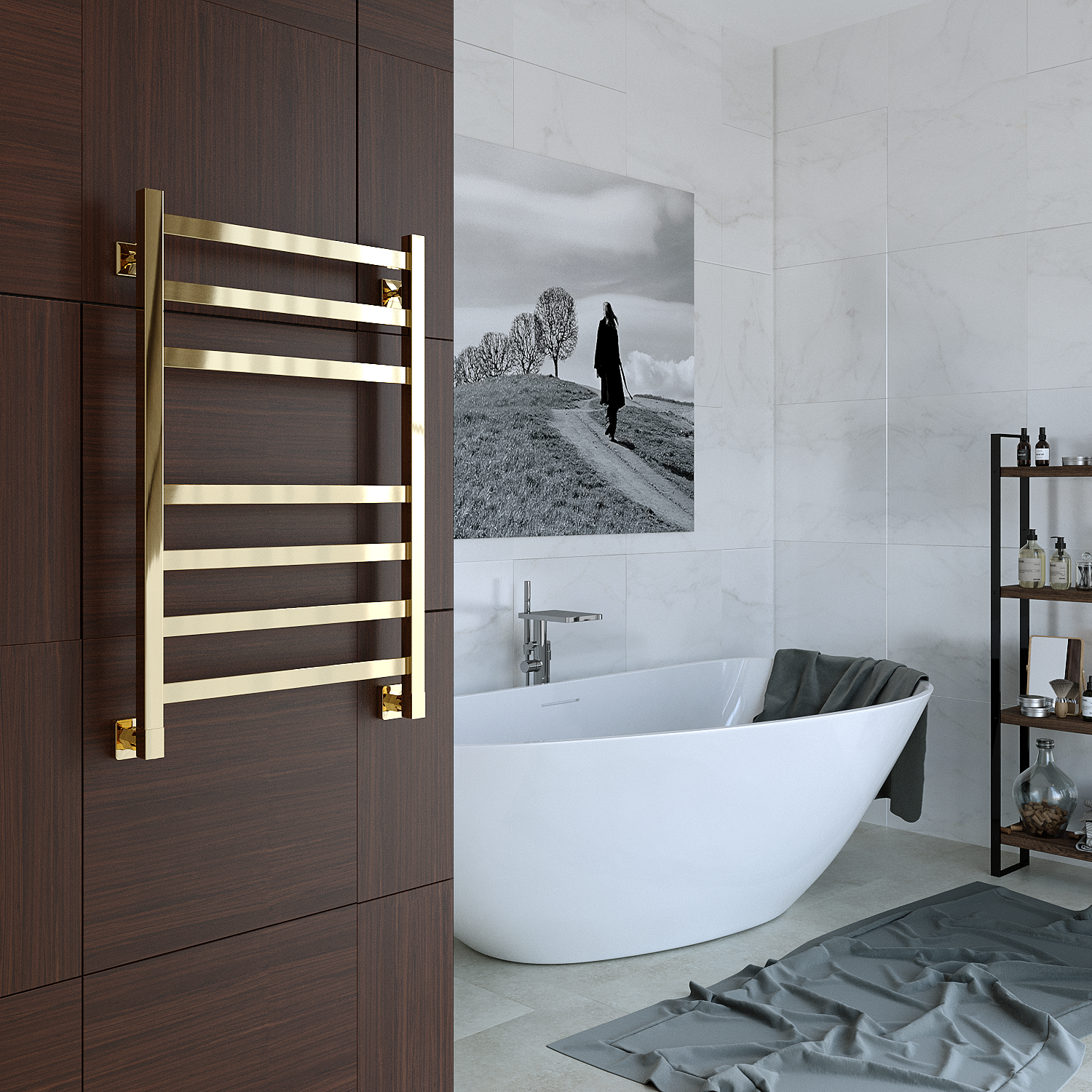 полотенцесушитель водяной stinox prestige 50x80 золото глянец