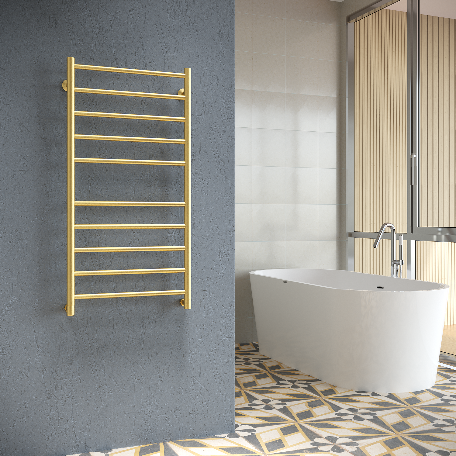 полотенцесушитель водяной stinox toscana 50x100 золото сатин