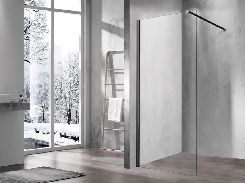 душевая стенка vincea walk-in vsw-1h900clb 90x200 стекло прозрачное / профиль черный матовый