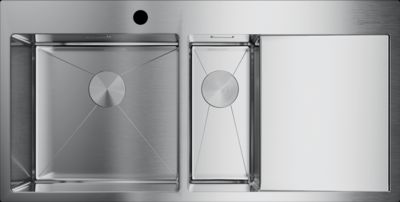 кухонная мойка omoikiri akisame 100-2-in-l 4973544 100x51 нержавеющая сталь