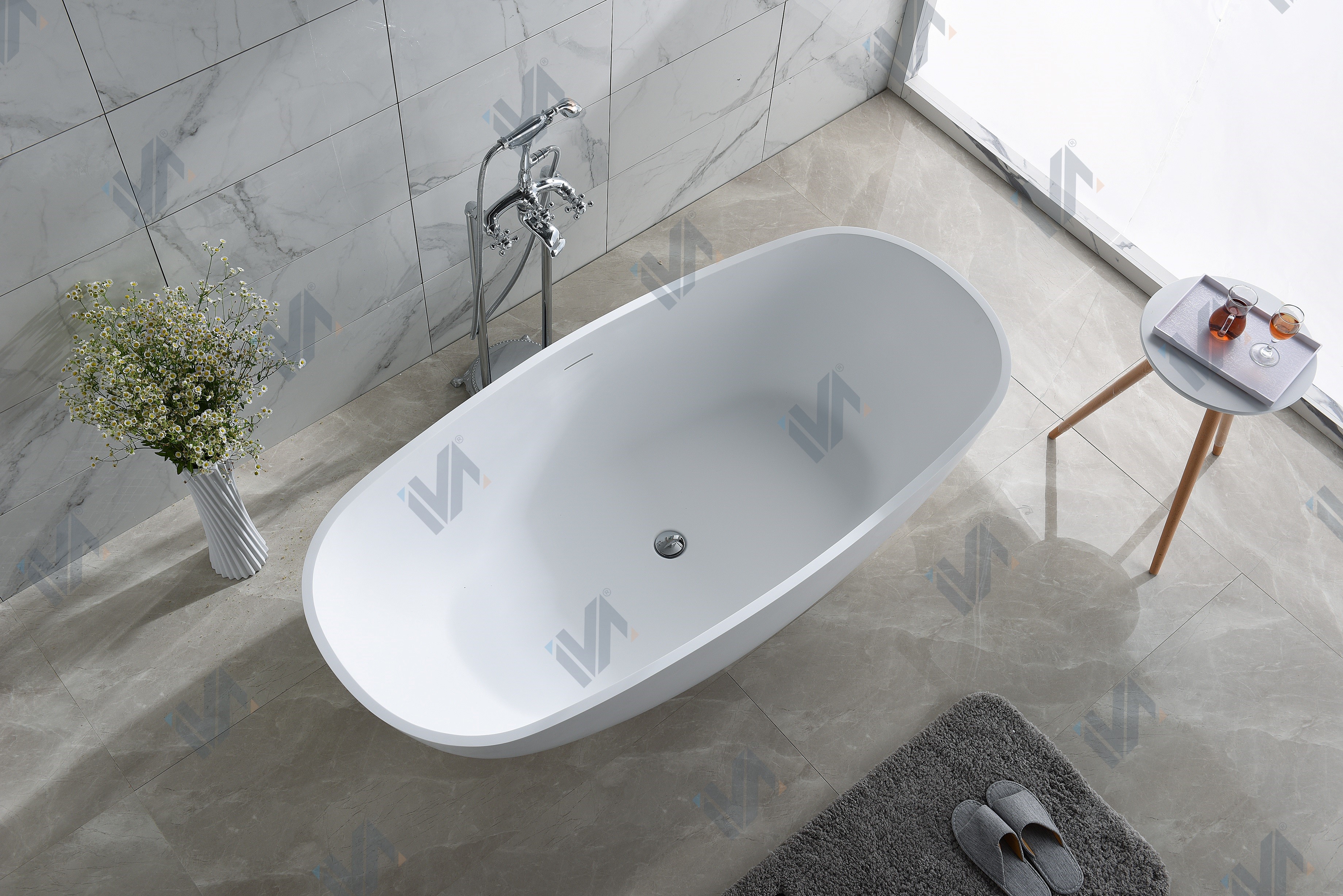 ванна из искусственного камня iva bs102160 160x78 белый
