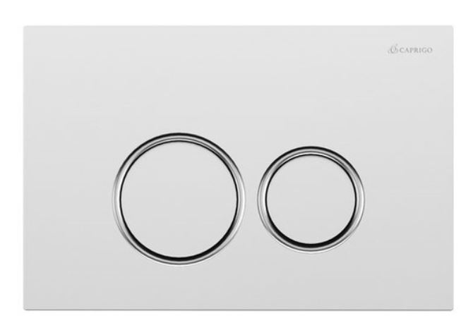 кнопка смыва caprigo dew abs da001-white-crm белый/хром