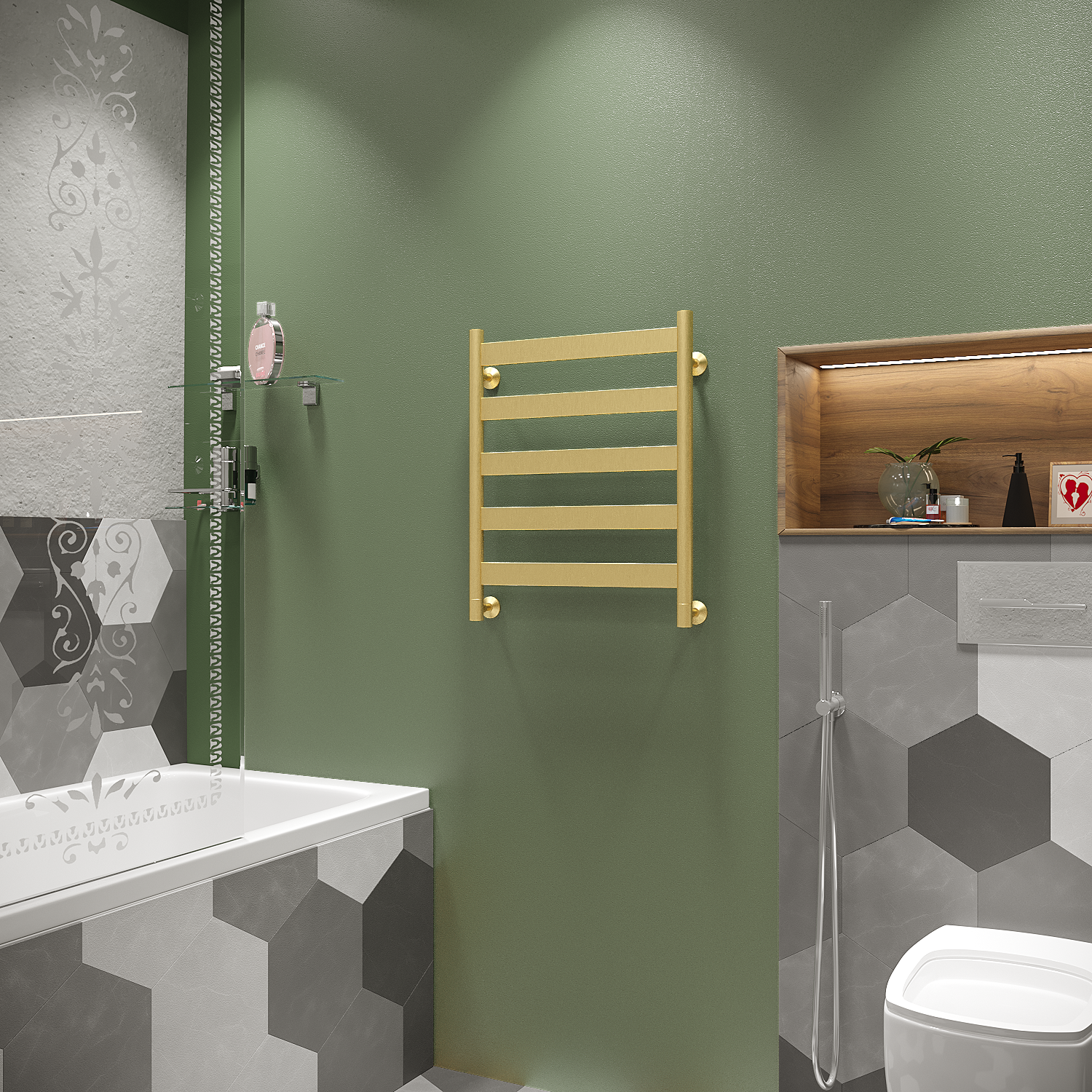 полотенцесушитель водяной stinox napoli 50x60 золото сатин