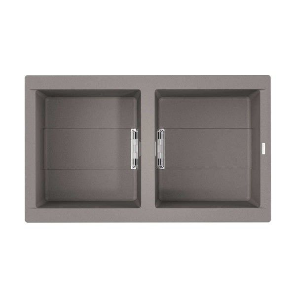 кухонная мойка omoikiri banzen 86-2 gr 4993318 86x51,5 серый