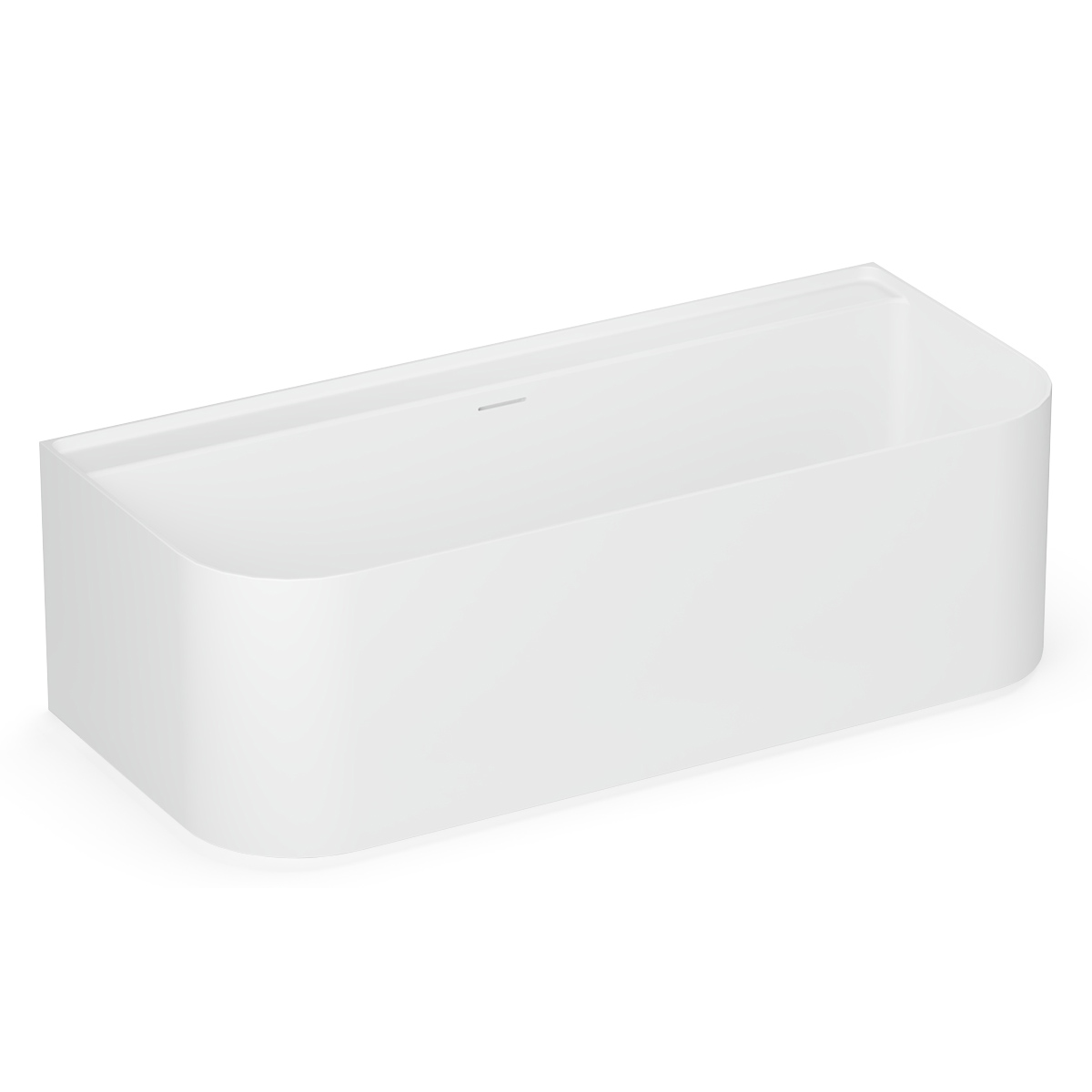 ванна из литого мрамора белюкс атланта ва-1700 170x75 белая матовая (solid surface)