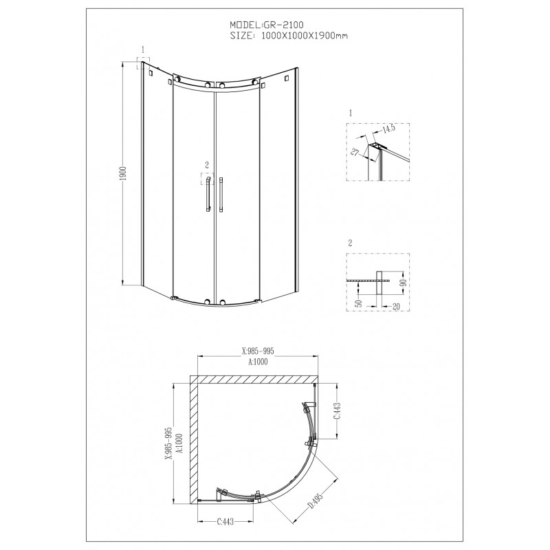 Душевой уголок Wasserkraft Aller Black Matt 10H07LB 120x90 фото 8 душевой уголок wasserkraft aller black matt 10h07lb 120x90 фото 8
