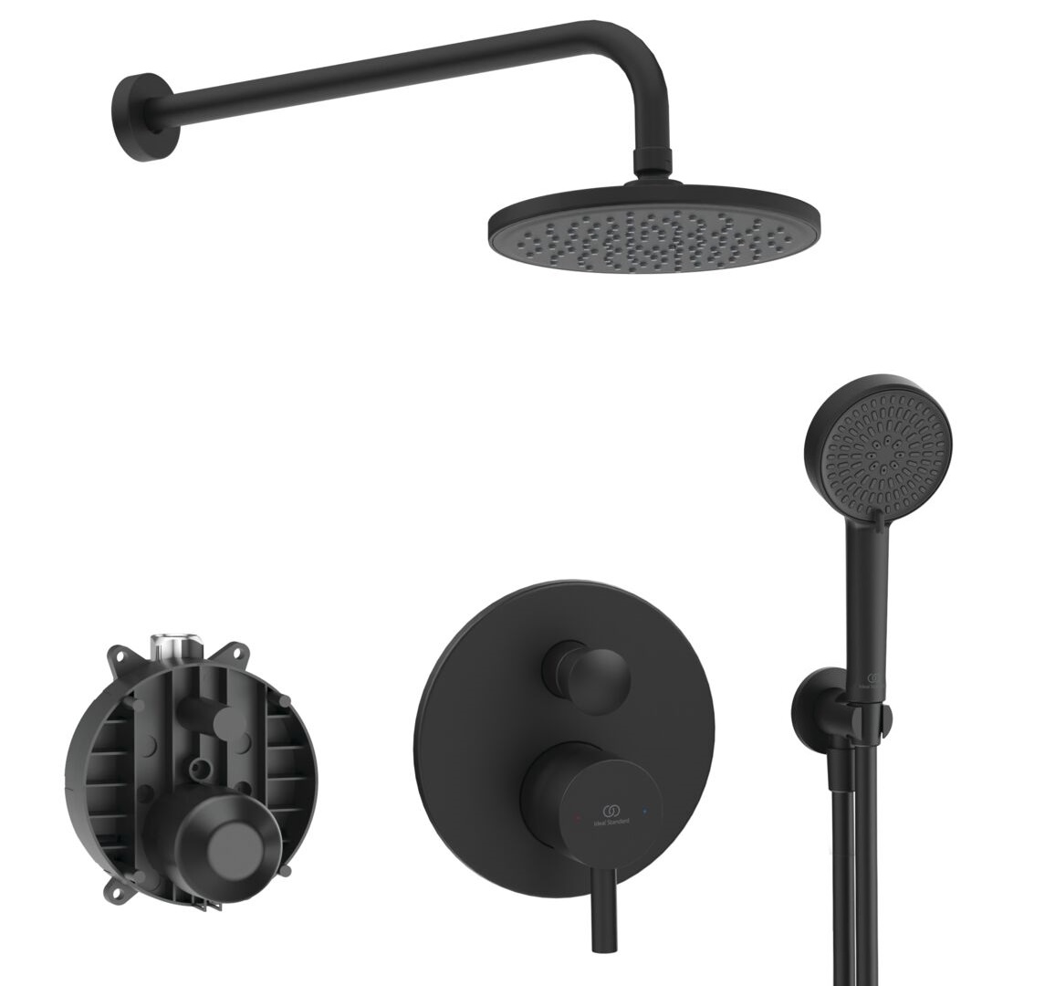 душевая система скрытого монтажа ideal standard ceraline black 6 in 1 seta6939xg-4 черный