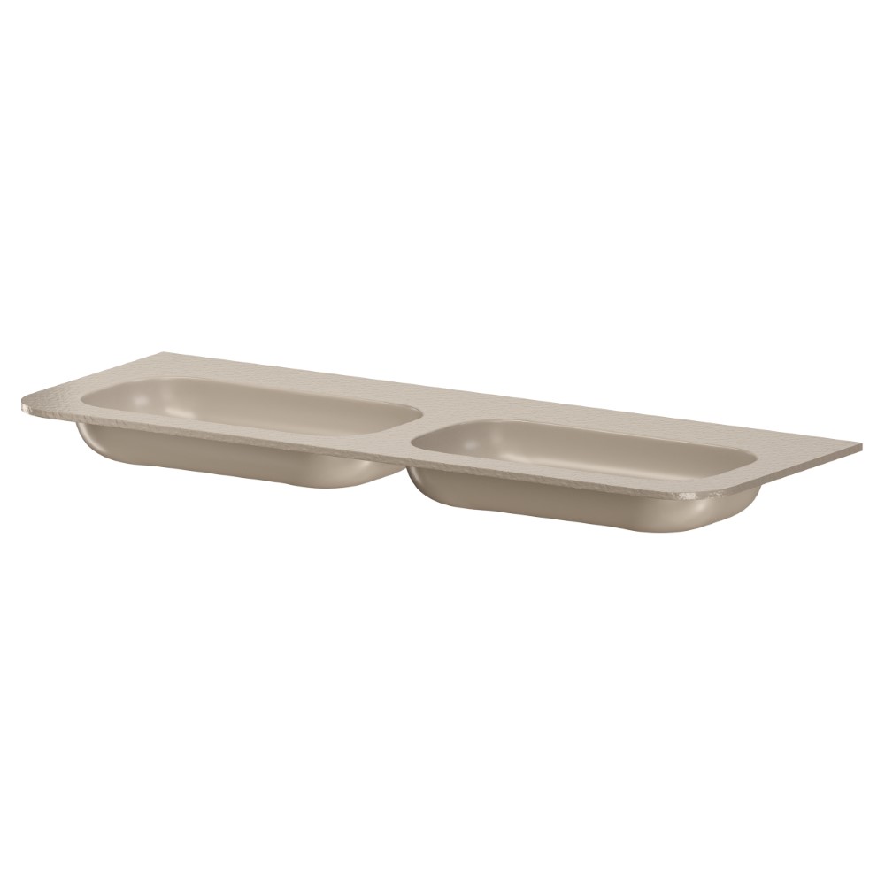 умывальник моноблок armadi art voi 140 см 786-140-sf-d без отв. stone finish daphne, бежевый