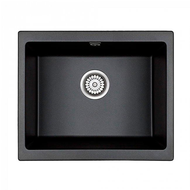 кухонная мойка paulmark gera pm205546-bl 55x46 черный