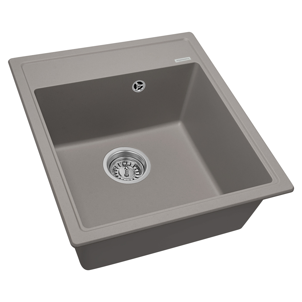 мойка кухонная aquasanita rock sqr 100 202 aw alumetallic, аллюметаллик