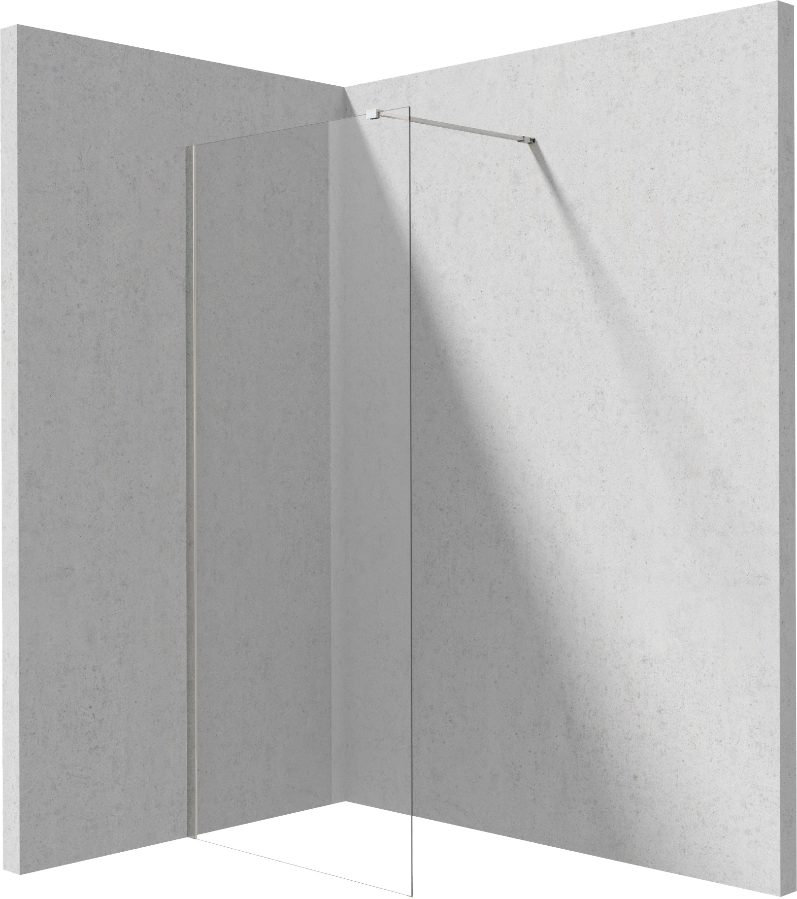 душевой уголок deante prizma walk-in ktj_039p 90x195 прозрачное стекло / профиль хром