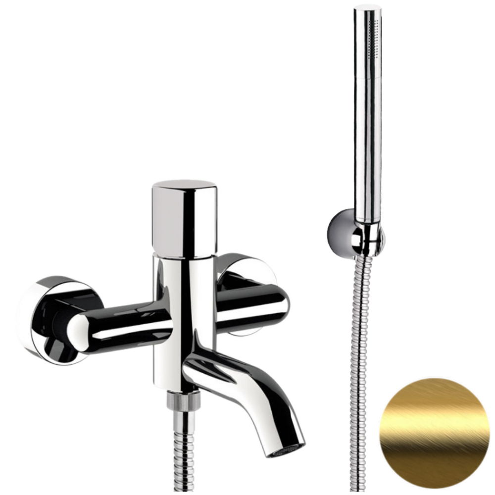 смеситель для ванны daniel trilogy tg610dp золотой матовый