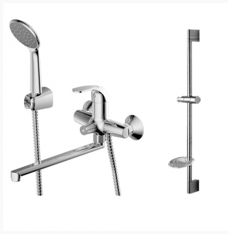 комплект смесителей для ванны bravat fit f00416c 2 в 1