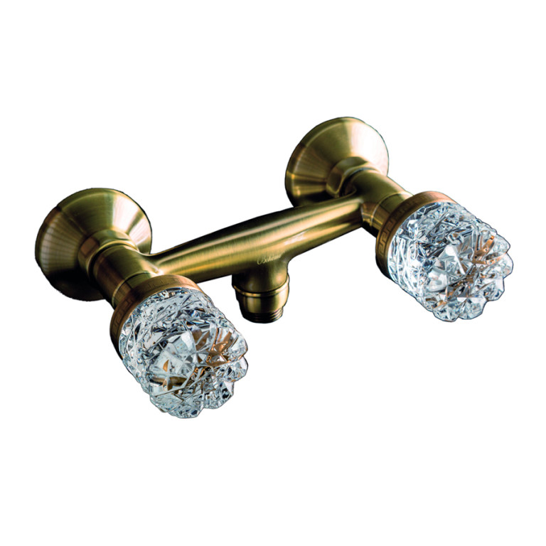 смеситель для душа boheme crystal 314-crst бронза, ручки хрусталь