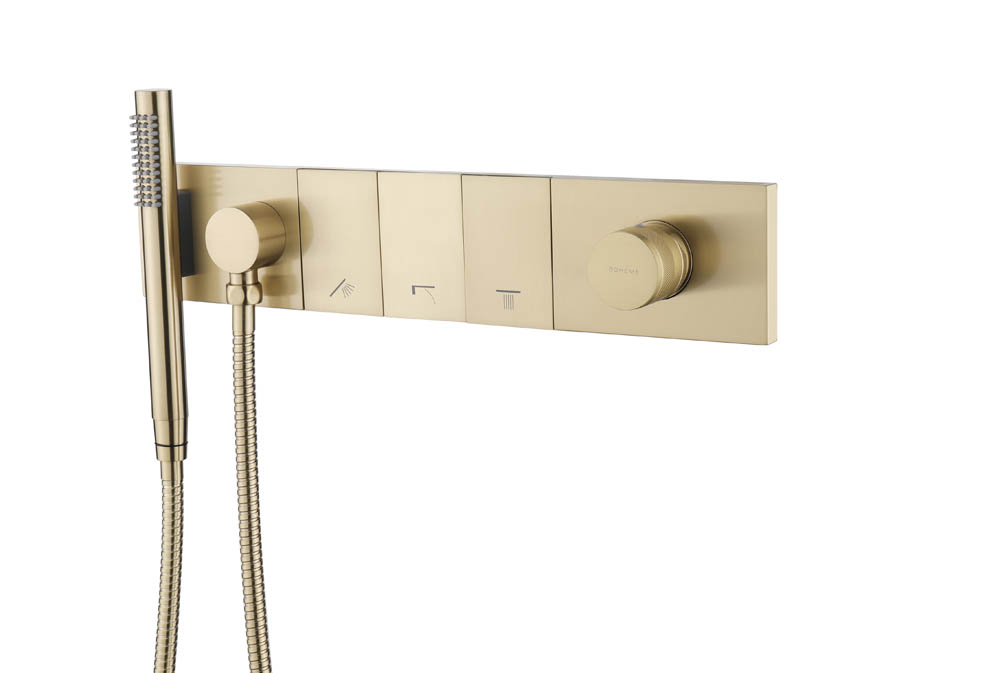 смеситель для ванны и душа boheme zodiac matt gold 132-sys-mg брашированное золото