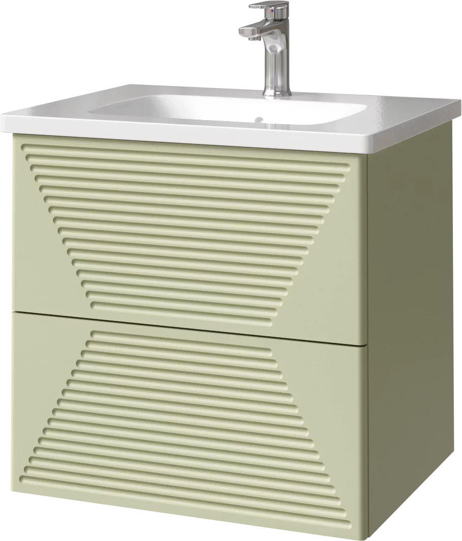 тумба подвесная caprigo modo terza 60 35610-sf024 зеленый матовый