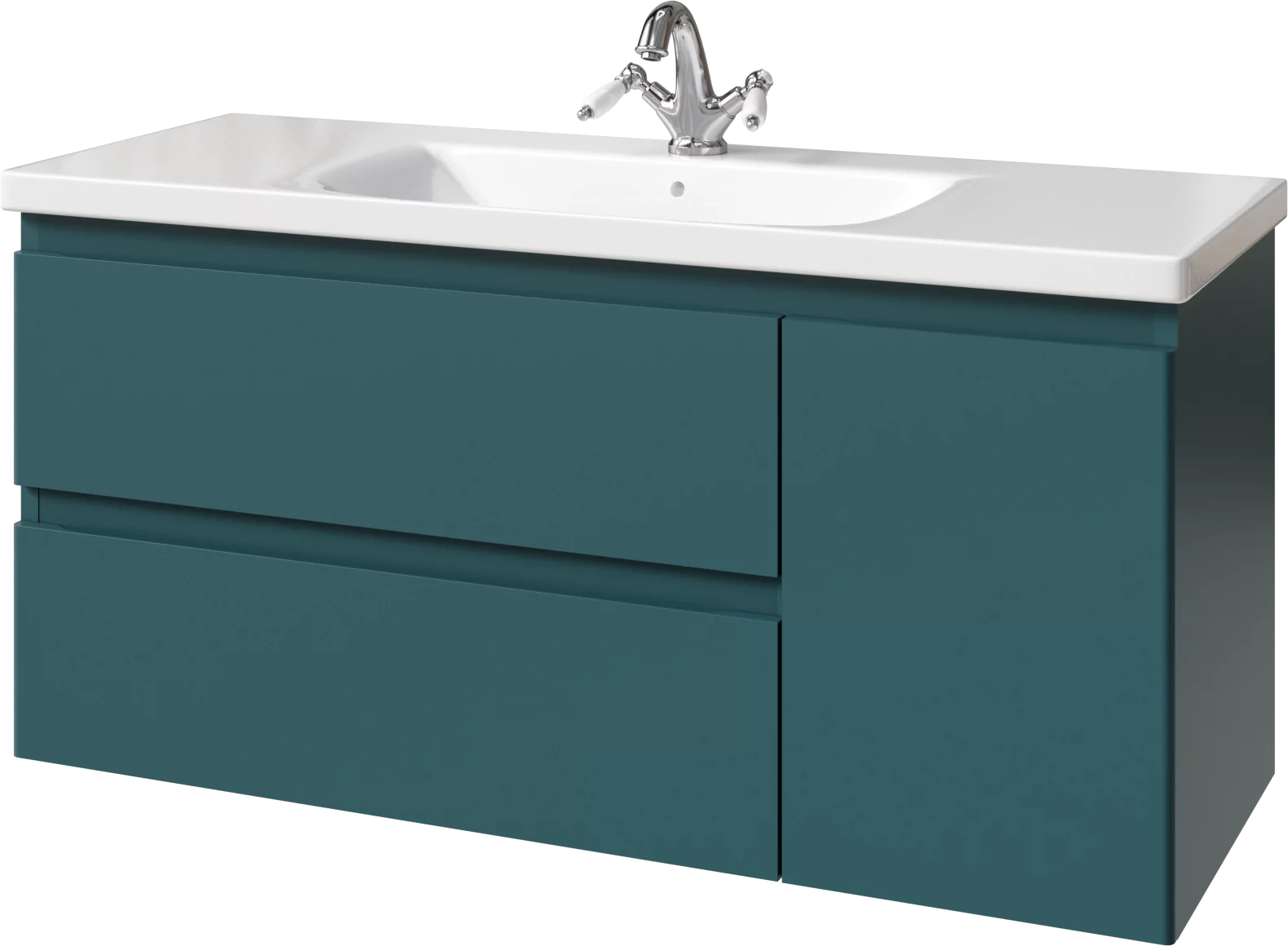 тумба подвесная caprigo forte 120 36117r-sf013 синий матовый