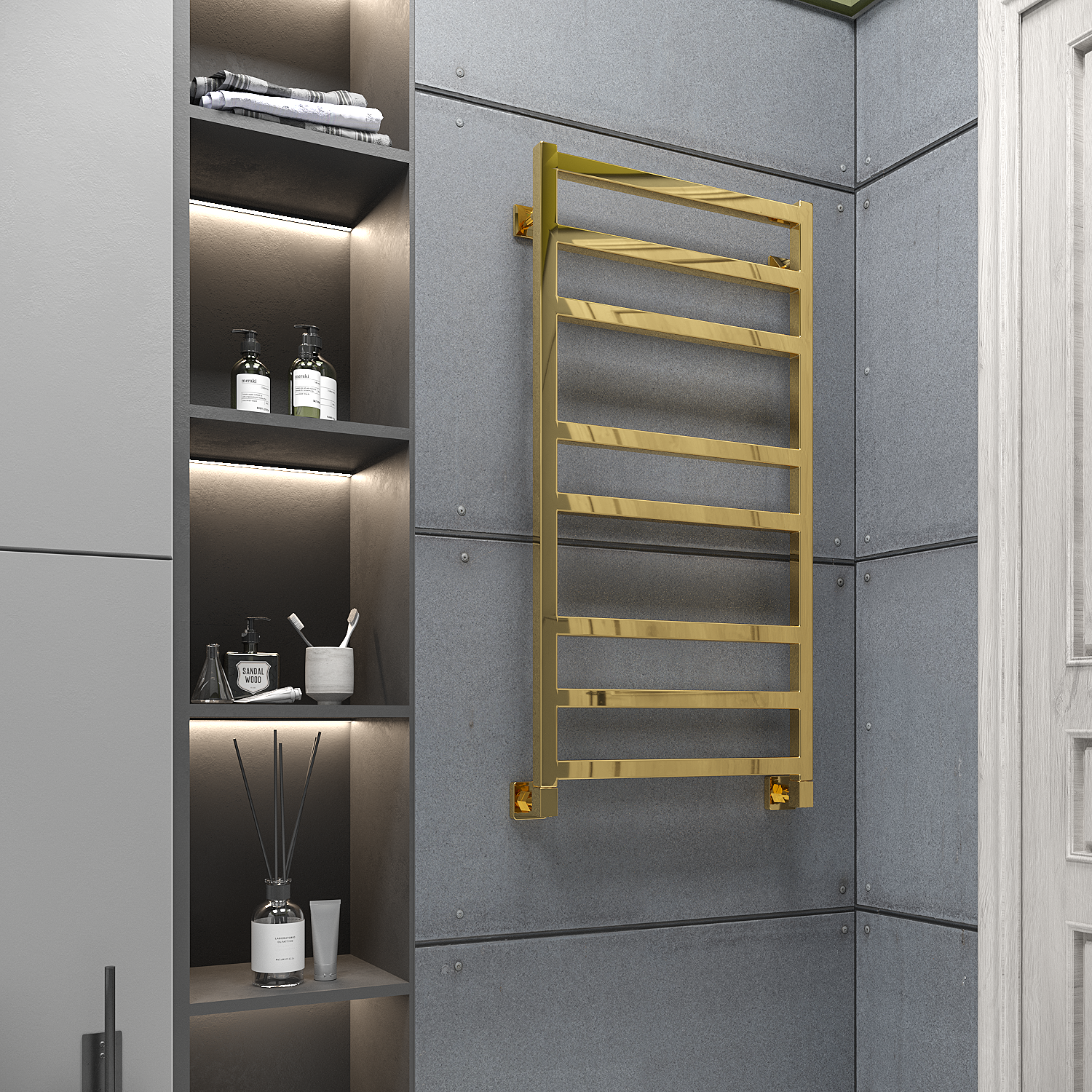 полотенцесушитель водяной stinox ancona 50x100 золото глянец