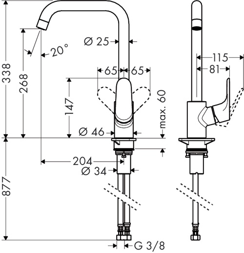 Смеситель для кухни Hansgrohe Focus E2 31806000 фото 3 смеситель для кухни hansgrohe focus e2 31806000 фото 3