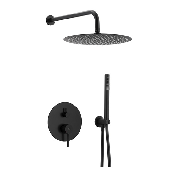 душевая система скрытого монтажа armatura moza black 5039-501-81 черный