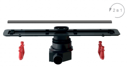 душевой лоток pestan confluo frameless line 750 matte black 13701321 с решеткой