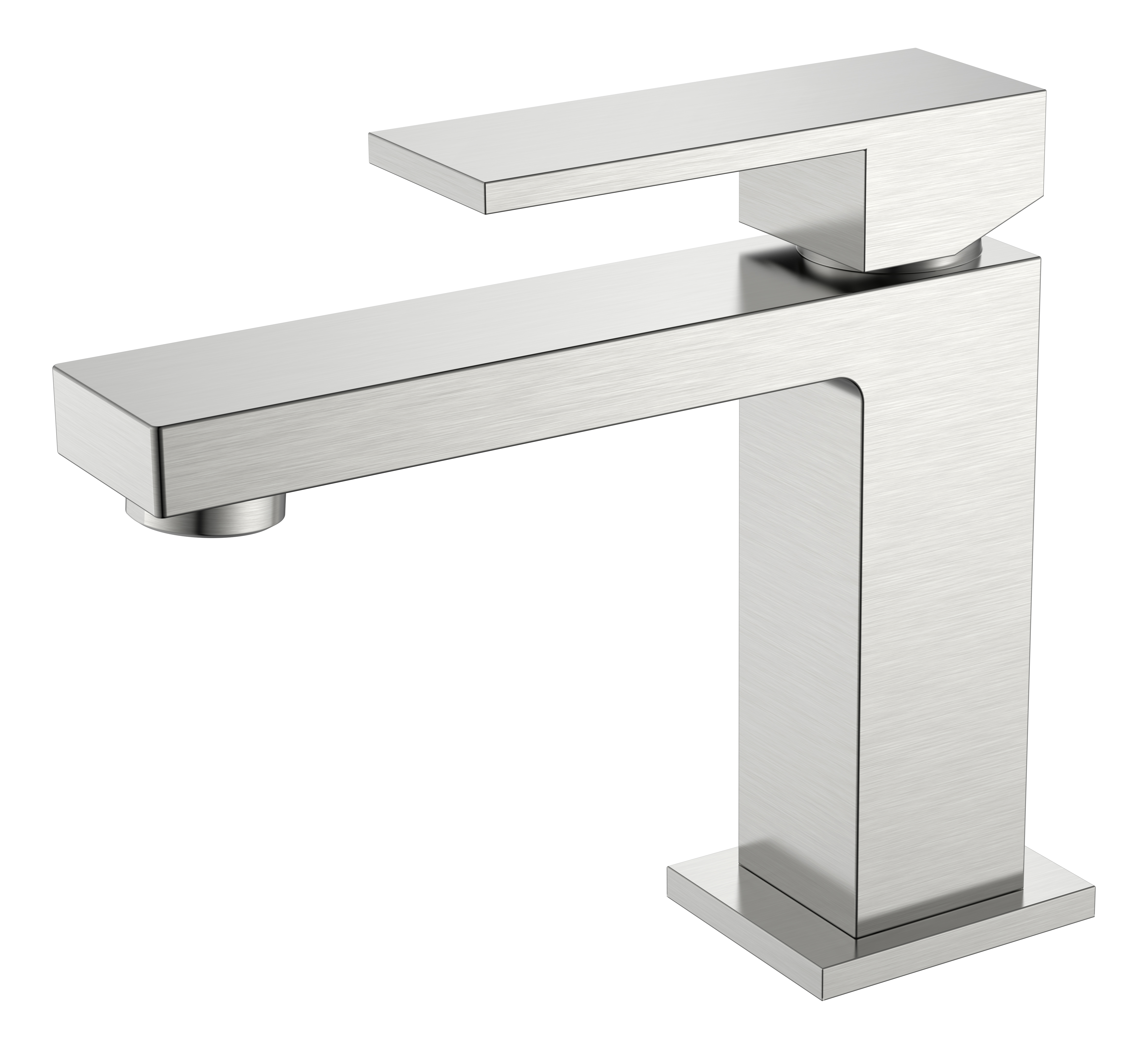 смеситель для умывальника boheme qubic brushed nikel 471-nb никель