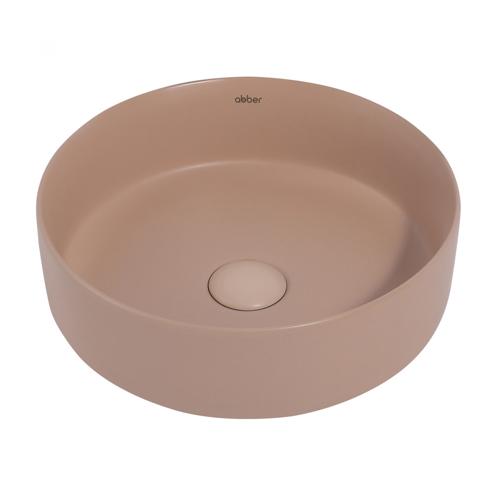 умывальник abber bequem ac2108mbb 36x36 бежевый матовый