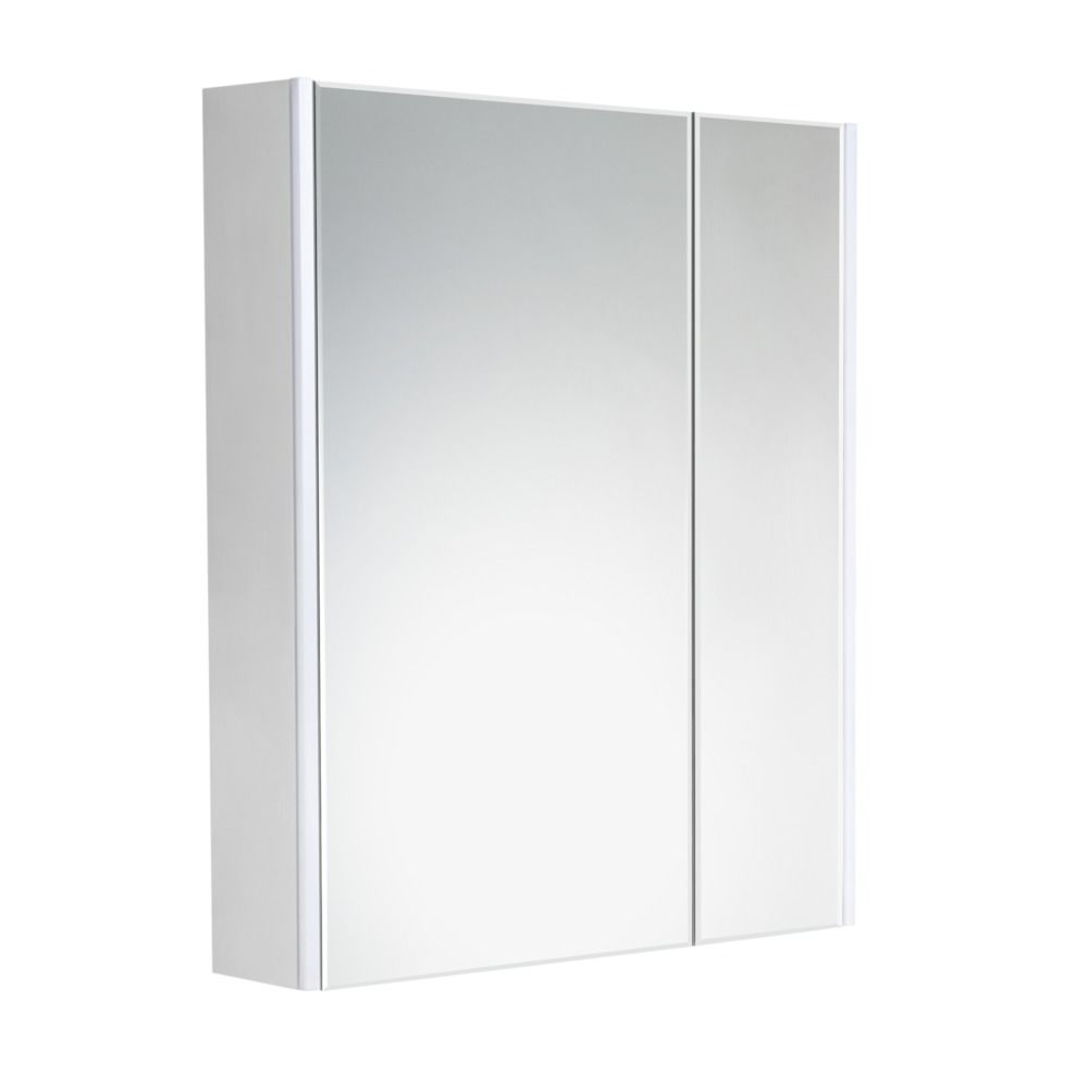 шкаф с зеркалом roca ronda 70 см zru9303008 (бетон/белый матовый)
