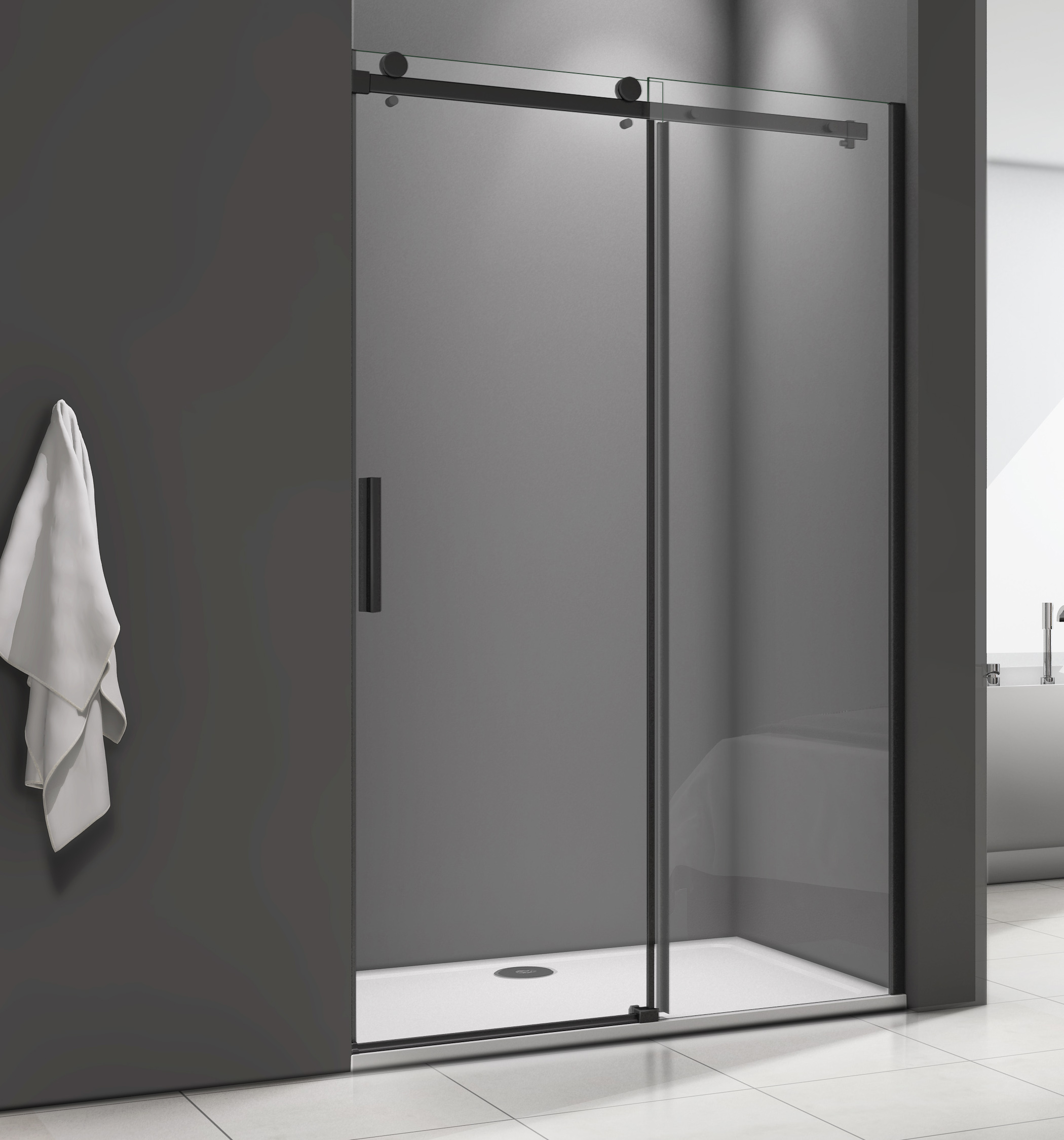 душевая дверь gooddoor galaxy wtw-150-c-b 150x195