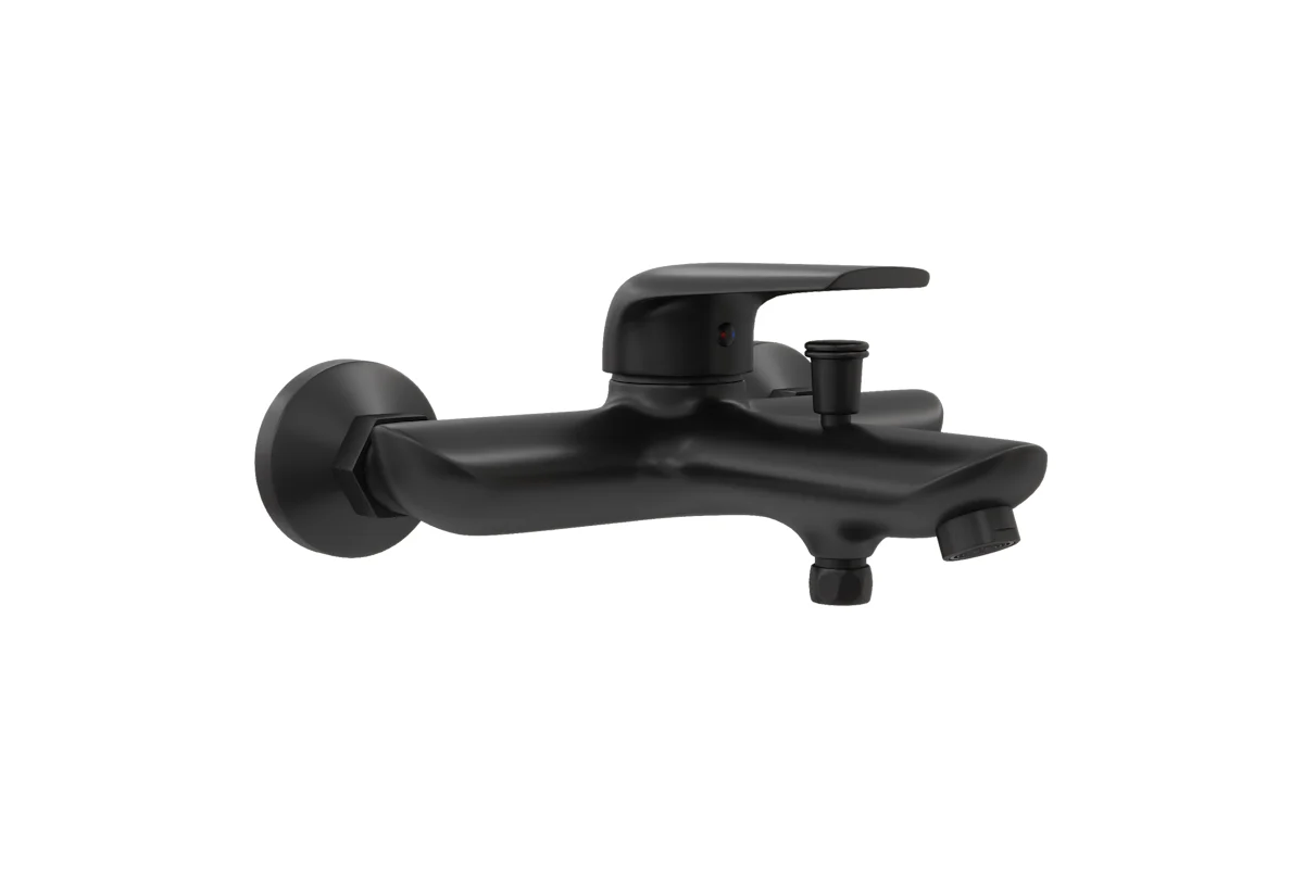 смеситель для ванны teymi hanna t10266 черный матовый
