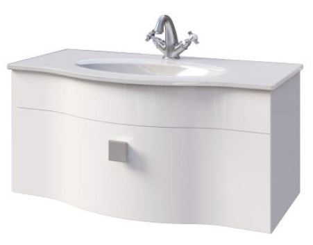 тумба подвесная caprigo nokturn 90 1313-tp007 белый глянец