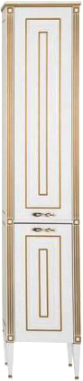 шкаф-пенал aquanet паола 40 белый, золото фото 7
