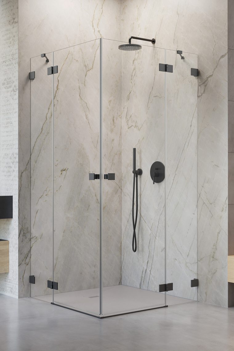 душевой уголок radaway essenza pro brushed gunmetal kdd 90x100 прозрачное/брашированная оружейная сталь