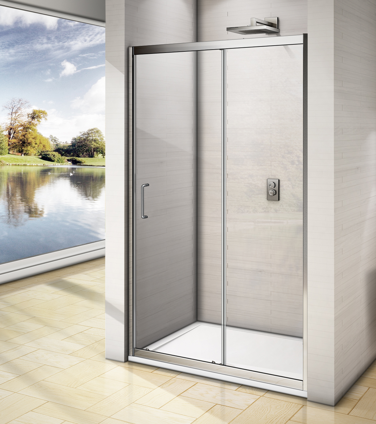 душевая дверь gooddoor neo wtw-110-c-ch