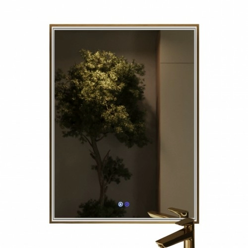 зеркало benetto fresco 80x60 с подсветкой, золото