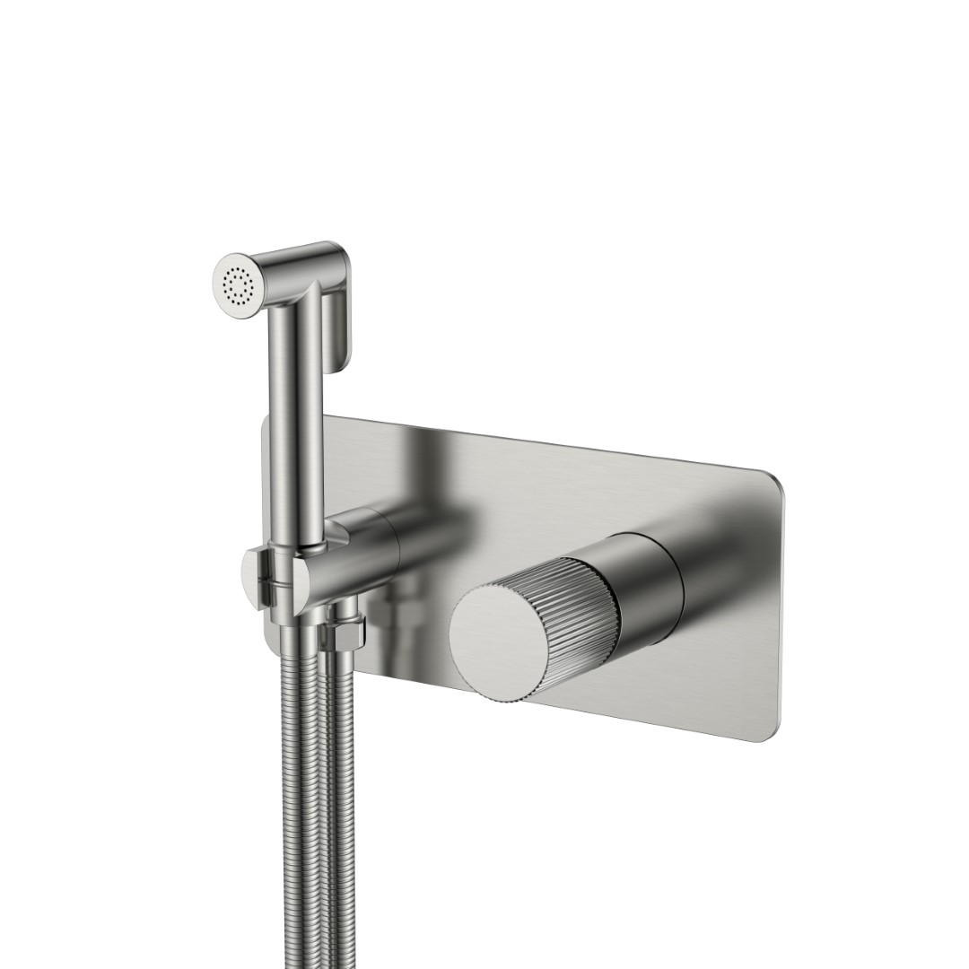 смеситель скрытого монтажа для биде boheme stick nickel brush linea 127-nb.3 никель