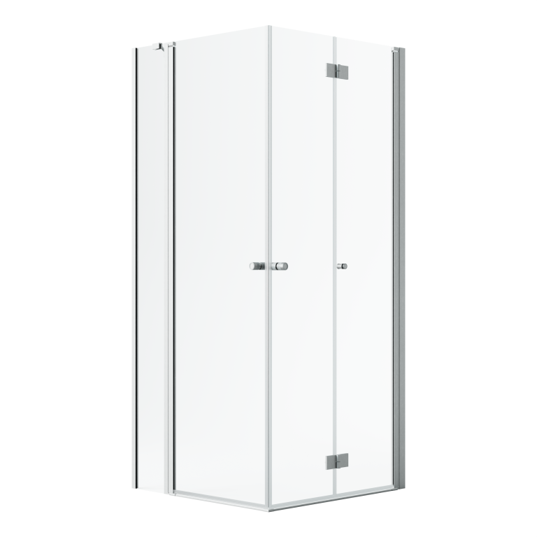 душевой уголок radaway nes brushed nickel kdd b + kdd ii 100x80 правый, стекла прозрачные, профиль брашированный никель